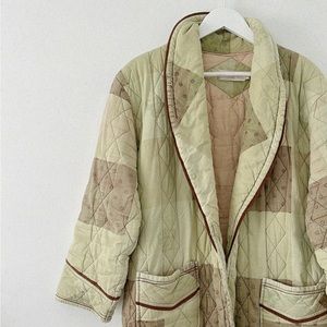 vintage pastel green quilted jacket